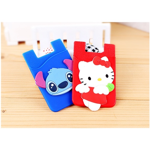 3D Embossed Silicone Pemegang Kartu Telepon Dompet Lucu