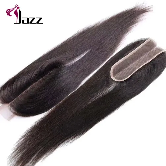 Customize Raw Virgin Unprocessed Brazilian 2x6 4x4 4x5 5x5 6x6 5x6 7x7 8x8 Pre Plucked Straight Silk Baby Hair