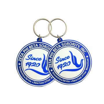 Personalized Custom Greek Letters Soft PVC Rubber Keychains with Your Own Logo - Perfect Corporate Gift or Souvenir