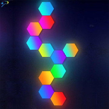 Quantum Modular Touch Hexagon Geometry Splicing LED Night Light