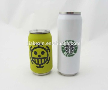 Double walled water bottle that keeps water cold for 12 hours /Cola can thermos