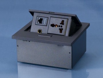Multiple Power HDMI Desktop Soft-closing Socket for Conference Table
