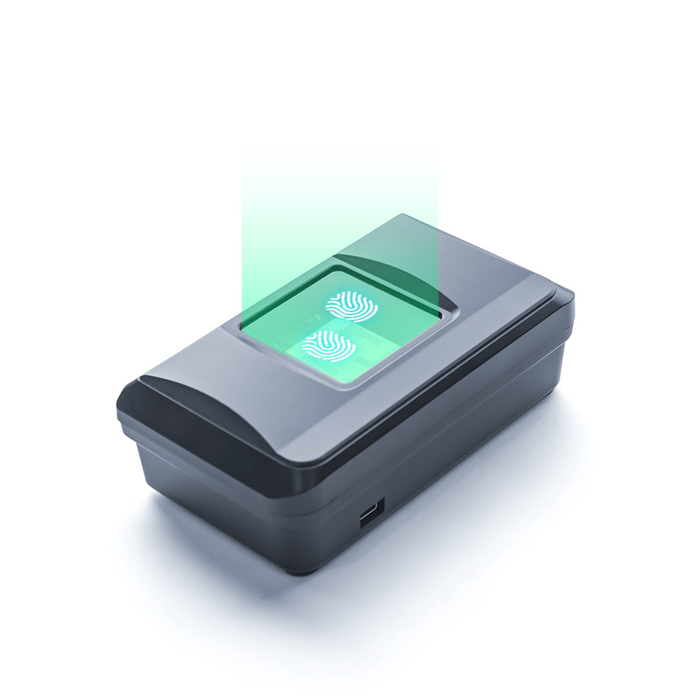 Optical dalawang daliri portable biometric fingerprint scanner