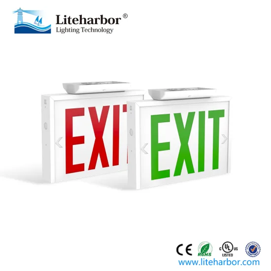 Acceptable Exit Light LED Light Source Battery Backup with 20 Gauge Steel
