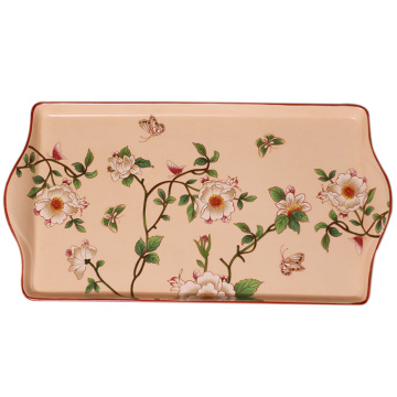 Ceramic Bathroom Pink Tray Set with Blue Shower Tray for Home Decor