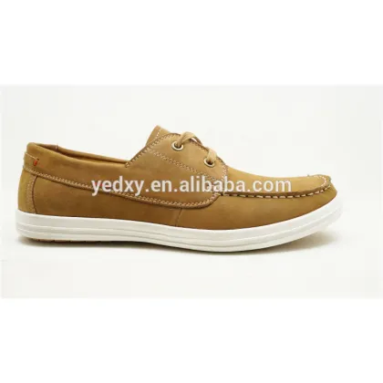 comfortable and fashionable custom making facotry direct men leather boat shoes