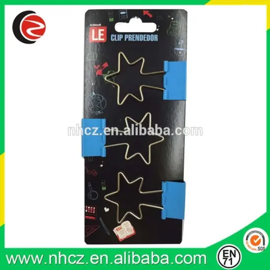 Blue Star Middle Binder Clip