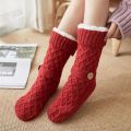 Herren strickten dicke Fuzzy -Slipper -Socken