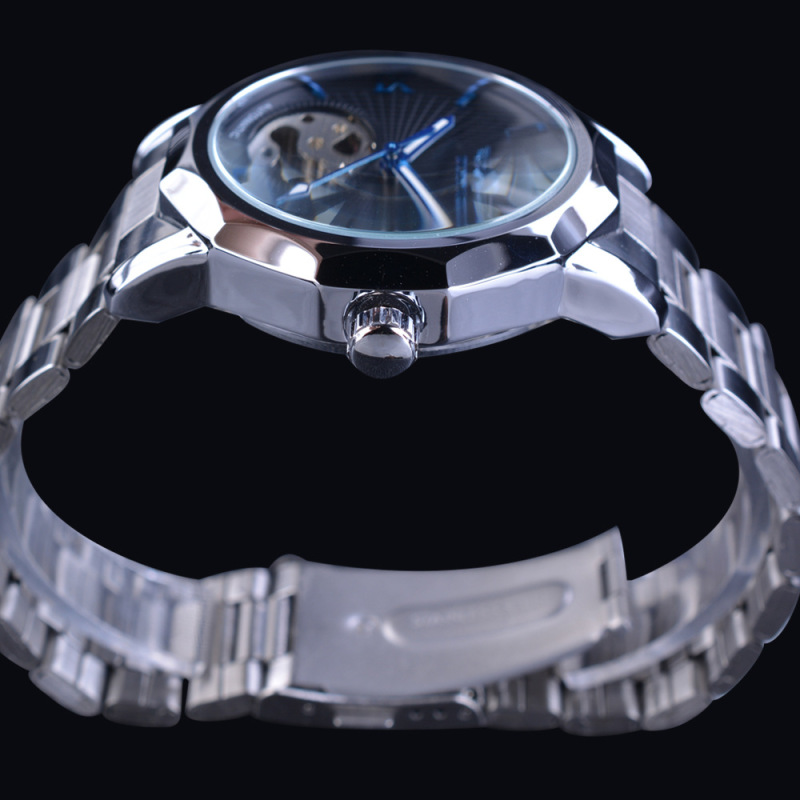 SLZg08 Custom Logo Luxury Men's Skeleton Mechanical Watch