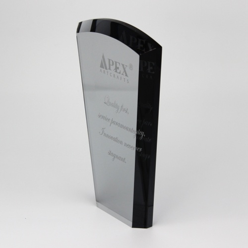 Rõ ràng giải thưởng acrylic đen Trophy cho lưu niệm