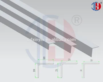 XGY kitchen cabinet profile aluminum double angle edge