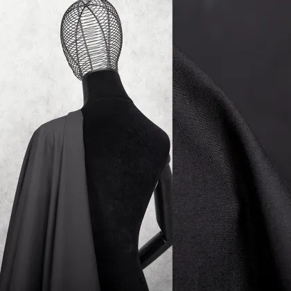 Cotton Black Shirt Fabric: Combed Cotton Breathable Poplin Clothing Fabric