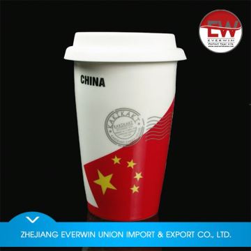 Factory Popular novel design heart-shaped ceramic mug 2015