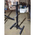 Fitness storage stand movable Barbell Weight Plate rack