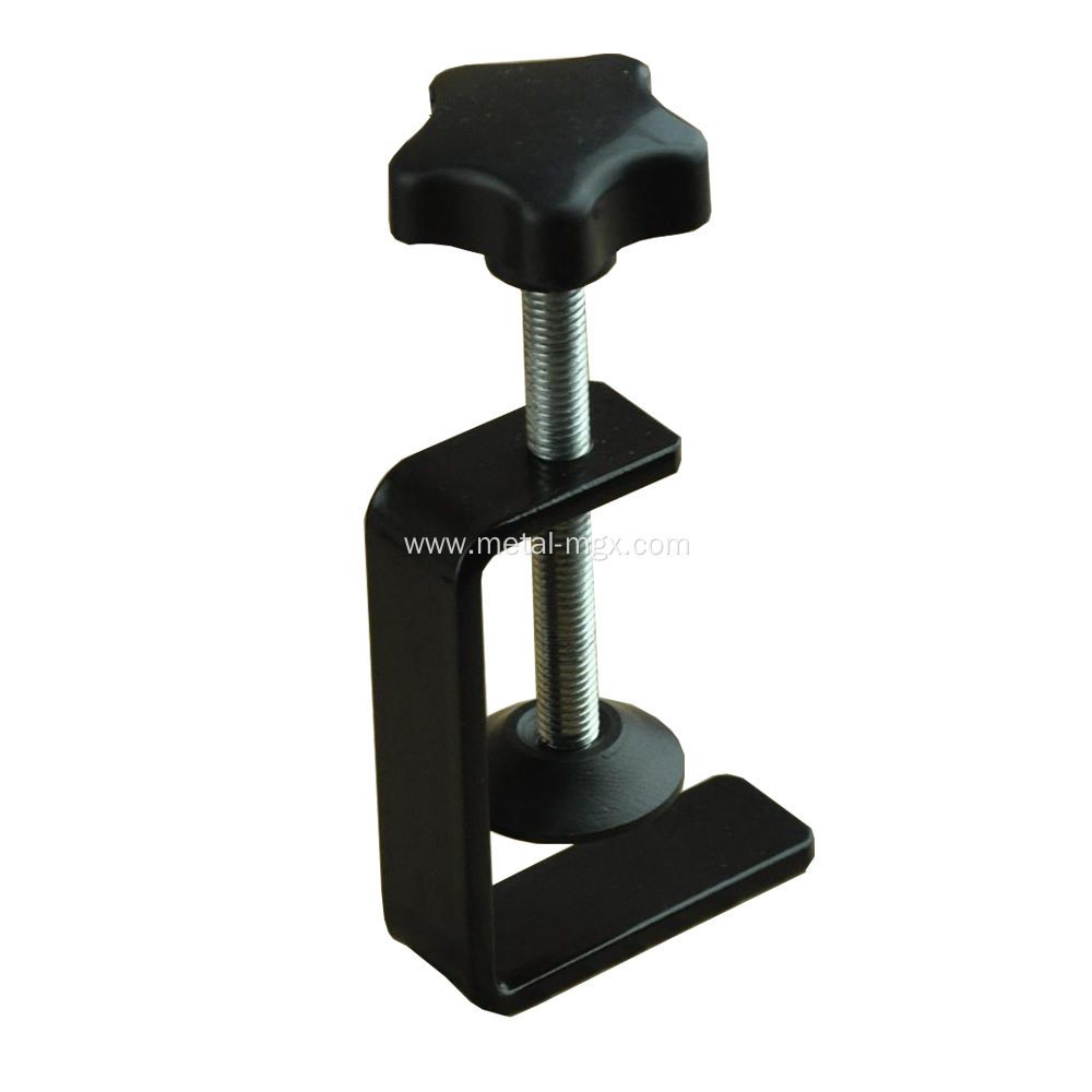 Black Coating Metal Partition Table Desk C Clamp