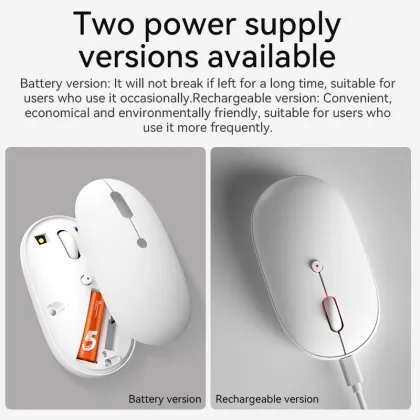 Portable Rechargeable BOW Ergonomic Wireless Bluetooth Mouse for Laptops