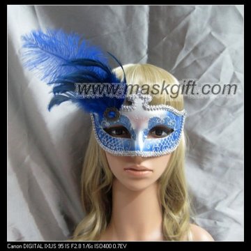 Venetian classic Party mask lady masks blue&silver venetian masks