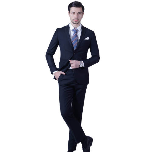 Italian Exclusive Wool Fabric Men's Slim Fit Suit