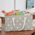 46L Canvas Reusable Grocery Shopping Tote Bag