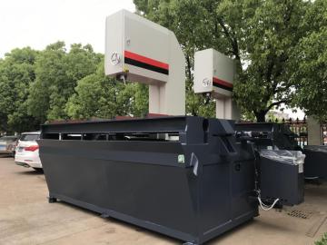 Vertical metal cutting band saw machine