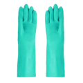 緑の耐薬品性安全性ニトリル手袋