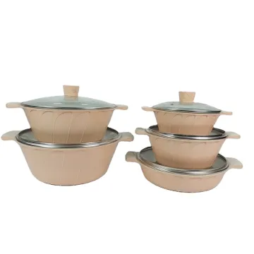 Hot Sale Die-cast Aluminum Nonstick Cookware Sets: Soup Pots, Pans, Marmite & Casserole Kitchenware with Granite Coating