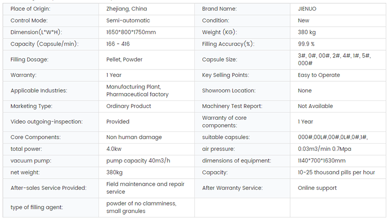 high speed automatic capsule filling machine