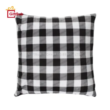 16x16 Inch Buffalo Check Plaid Sublimation Throw Pillow Case - Ideal Home and Office Decorative Accessory