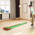 Putting de golf interior de madera maciza de 2 hoyos