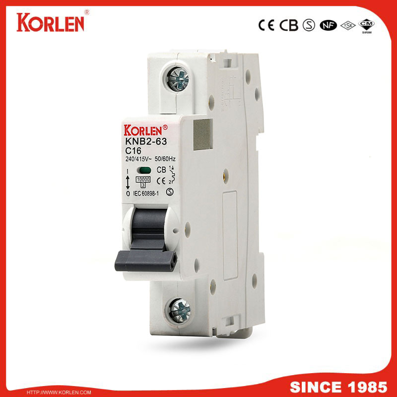 Miniature Circuit Breaker 3KA 63A SIRIM KNB2-63 1P