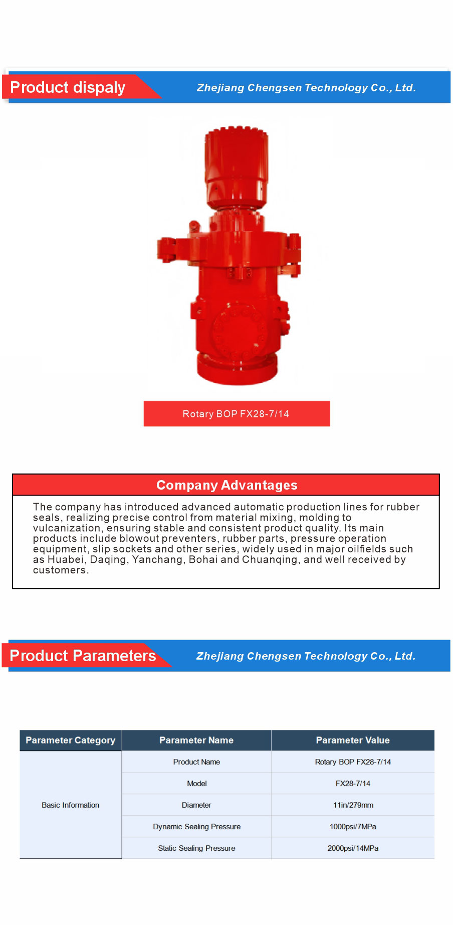 Pressure Control Drilling Rotary BOP