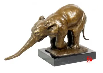 Customized bronze baby elephant statue