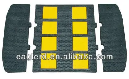 Durable reflective plastic speed bumps