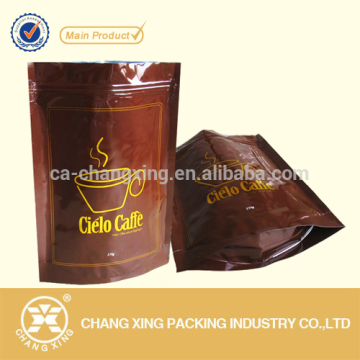 Recycle aluminum foil lined doypack coffee bean packaging bags / tea coffee bag