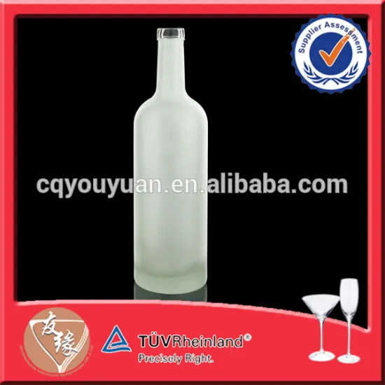 Round Cork Top Glas bottle Vodka Frosted Bottles 750ML Liquor