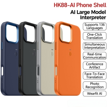 เคสโทรศัพท์นักแปล HK88 AI iPhone 16 Pro Max - การแปลด้วยเสียงแบบเรียลไทม์ 140 ภาษา