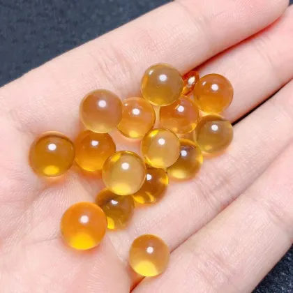 Natural Blue Amber Beads And Beeswax Loose Beads