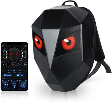 Zaino per il casco programmabile con display a LED per escursioni e cavalcate