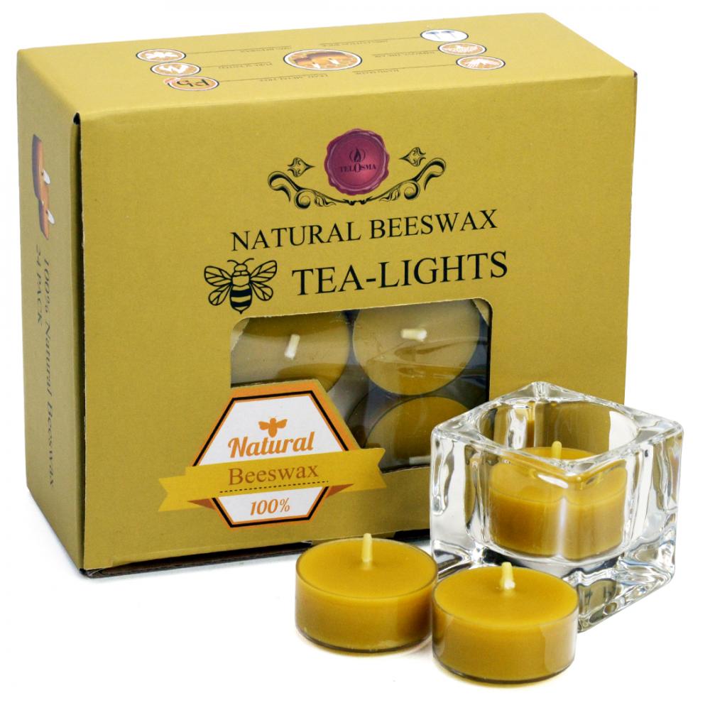 100% natürliche Bienenwachs -Teelichtkerzen