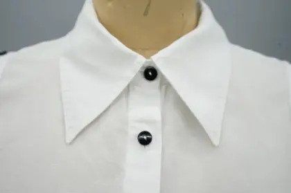 New Design Women Fashion Detachable Sleeves White Shirt