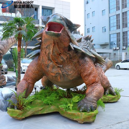 Anquilosaurio animatrónico realista para Dinosaur Park