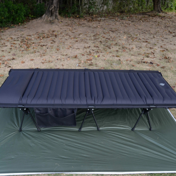 Portable Aluminum Adjustable Height Inflatable Folding Camping Cot