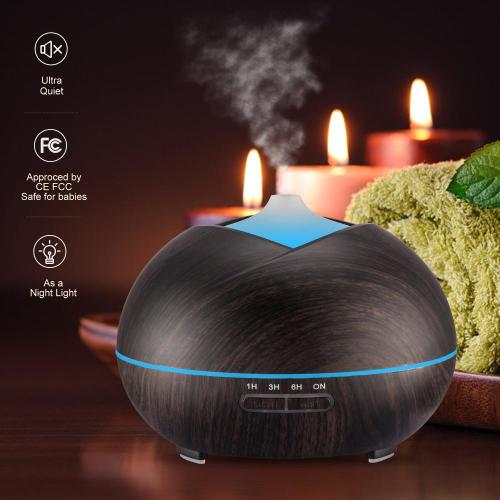 Home Wood Grain 400ml Ultrasonic Diffuser With LED