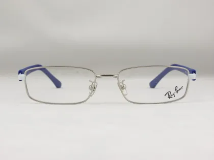 Matte Silver Ray Ban Rb6217 2538 Blue Plastic Eye Glasses Frames For Man 52mm
