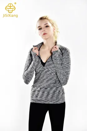 Turtleneck zipper yoga fitness suit