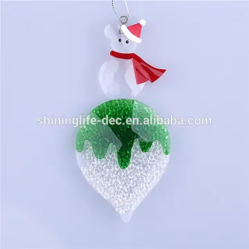 Teddy bear on snowball ornament new style christmas decoration