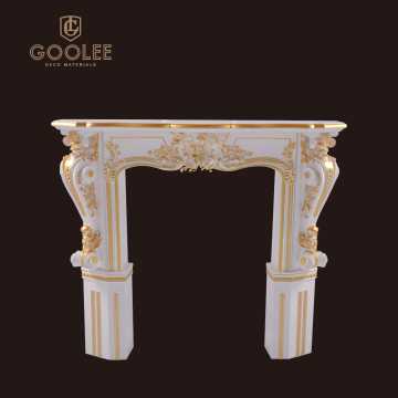 Goolee Modern Elegant PU Frame Decorative Polyurethane Carved Fireplace