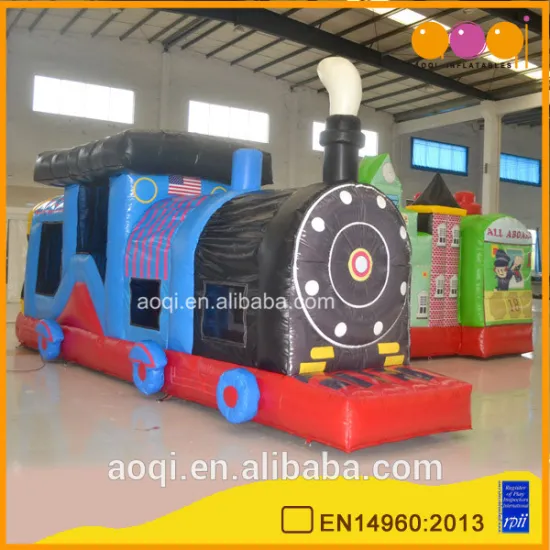 Best price large inflatable train fun city baby funny jumps inflatable indoor playground on sale