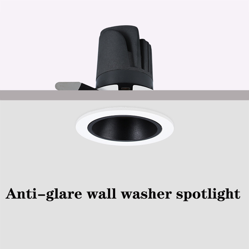 Hsong 10w non floiker reces-cob spot cahaya anti-slare downlight downlight wall washer light