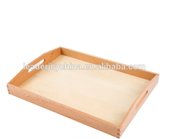 Educational toys for leaderjoy montessori wood serving big tray